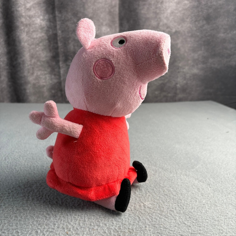 Peppa Pig Plush Stuffed Animal Toy Just Play Red Dress Pink 2024 Hasbro